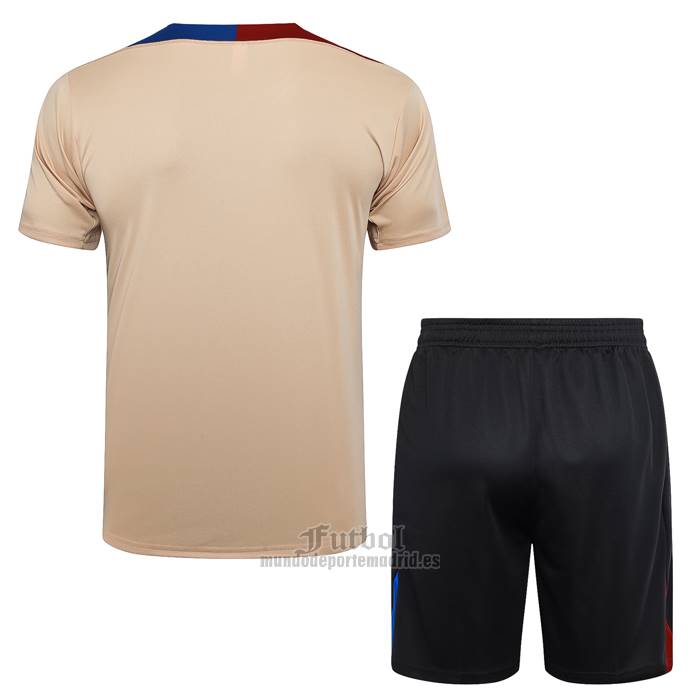Chandal del Barcelona Manga Corta 2024-2025 Amarillo - Pantalon Corto